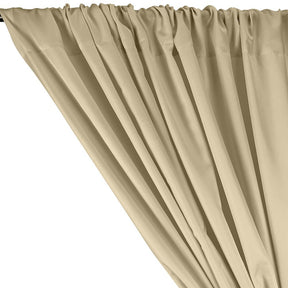 Polyester Twill Rod Pocket Curtains - Beige