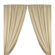 Polyester Twill Rod Pocket Curtains - Beige