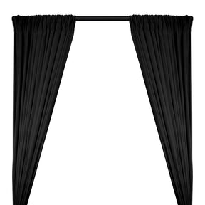 100% Cotton Broadcloth Rod Pocket Curtains - Black