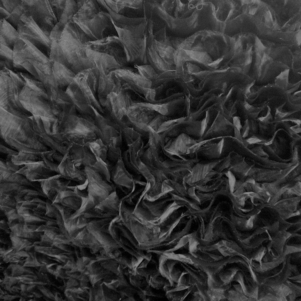 Black Ruffle Organza Fabric 52/53