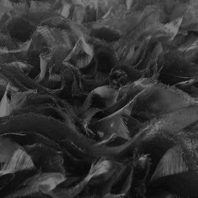 Black Ruffle Organza Fabric