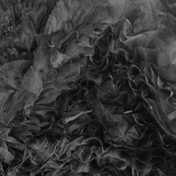Black Ruffle Organza Fabric 52/53