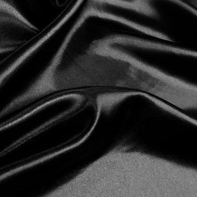 Bridal Satin Rod Pocket Curtains - Black