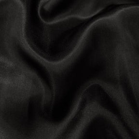 Charmeuse Satin Rod Pocket Curtains - Black