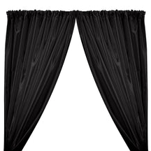 Charmeuse Satin Rod Pocket Curtains - Black