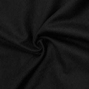 Cotton Flannel Rod Pocket Curtains - Black