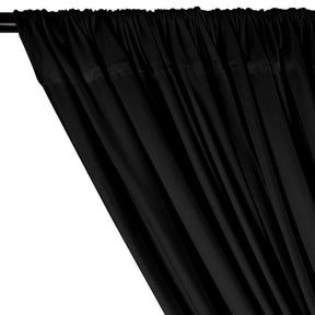Cotton Jersey Rod Pocket Curtains - Black