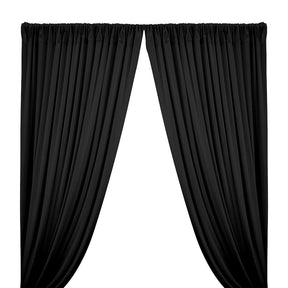 Cotton Jersey Rod Pocket Curtains - Black