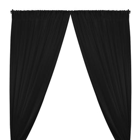 Crepe Back Satin Rod Pocket Curtains - Black