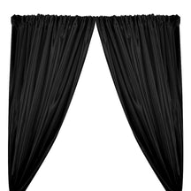 Extra Wide Nylon Taffeta Rod Pocket Curtains - Black