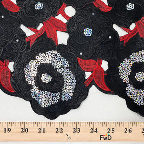 Floral Organza Embroidery Lace with Sequins