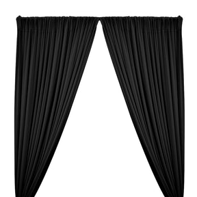 ITY Knit Stretch Jersey Rod Pocket Curtains - Black