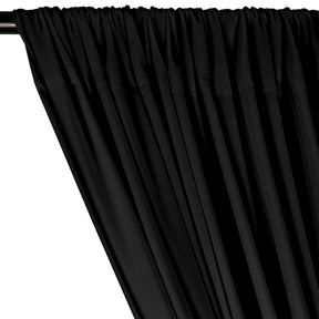 ITY Knit Stretch Jersey Rod Pocket Curtains - Black