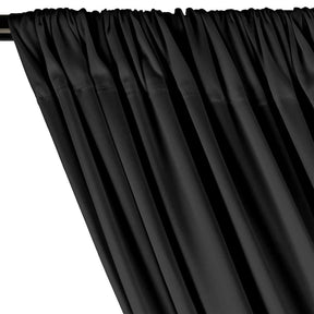 Interlock Knit Rod Pocket Curtains - Black