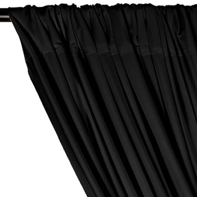 Matte Milliskin Rod Pocket Curtains - Black