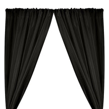 Polyester Dupioni Rod Pocket Curtains - Black 168