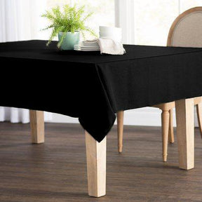Poplin 60 Rectangular Table Covers Black Image 1
