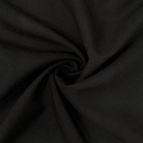 Poplin (110 Inch) Rod Pocket Curtains - Black