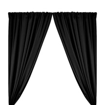 Poplin (110 Inch) Rod Pocket Curtains - Black
