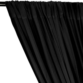 Rayon Challis Rod Pocket Curtains - Black