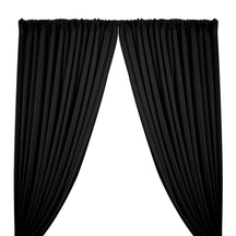 Scuba Double Knit Rod Pocket Curtains - Black