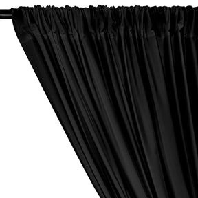 Shiny Milliskin Rod Pocket Curtains - Black