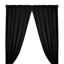 Shiny Milliskin Rod Pocket Curtains - Black