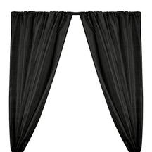 Silk Dupioni (54") Rod Pocket Curtains - Black