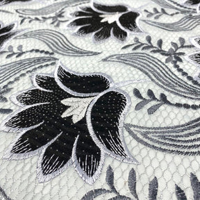 Sparkled Tulip Metallic Embroidery Lace