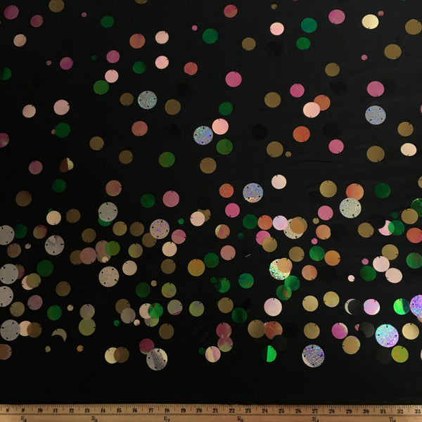 Black Sprinkle Sequin Fabric