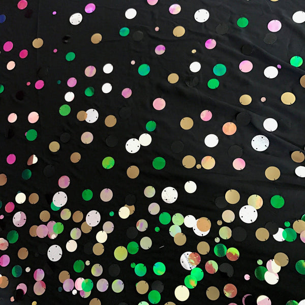 Black Sprinkle Sequin Fabric