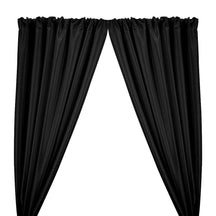 Stretch Taffeta Rod Pocket Curtains - Black