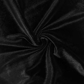 Stretch Velvet Rod Pocket Curtains - Black