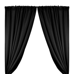 Polyester Twill Rod Pocket Curtains - Black