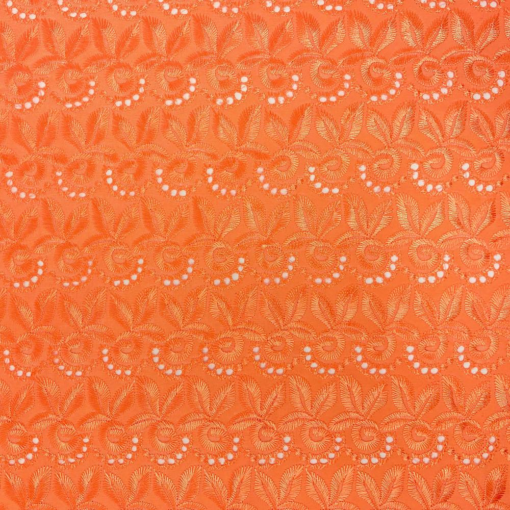 Blossom Eyelet Embroidery Fabric SV576761 Coral 1