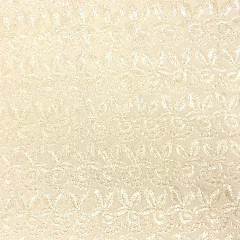 Blossom Eyelet Embroidery Fabric SV576769 Ivory 1