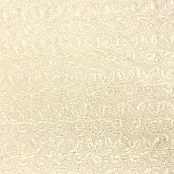 Blossom Eyelet Embroidery Fabric SV576769 Ivory 1