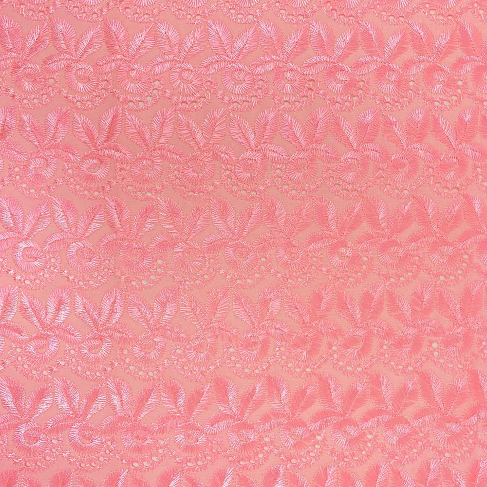 Blossom Eyelet Embroidery Fabric SV576757 Pink 1