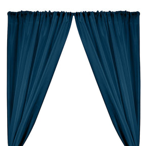 Polyester Dupioni Rod Pocket Curtains - Blue 32
