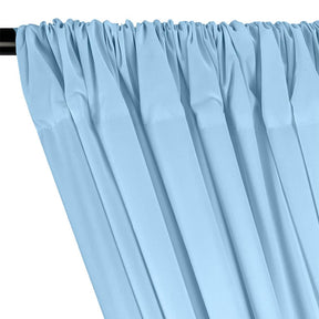100% Cotton Broadcloth Rod Pocket Curtains - Light Blue