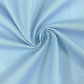 100% Cotton Broadcloth Rod Pocket Curtains - Light Blue