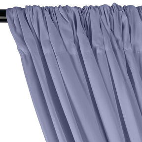 Stretch Broadcloth Rod Pocket Curtains - Blue