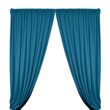 Stretch Velvet Rod Pocket Curtains - Blue
