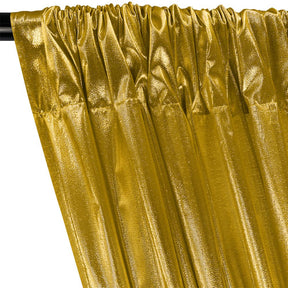 Tissue Lame Rod Pocket Curtains - Brass