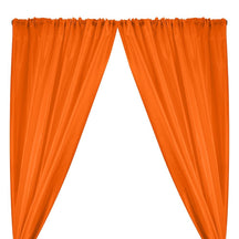Polyester Dupioni Rod Pocket Curtains - Bright Orange 16