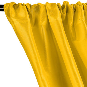 Polyester Dupioni Rod Pocket Curtains - Bright Yellow 3