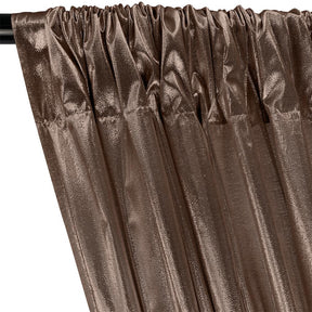 Tissue Lame Rod Pocket Curtains - Bronze