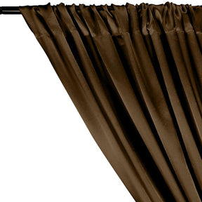 Charmeuse Satin Rod Pocket Curtains - Brown