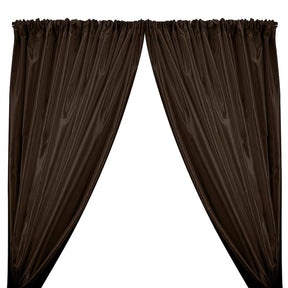 Charmeuse Satin Rod Pocket Curtains - Brown