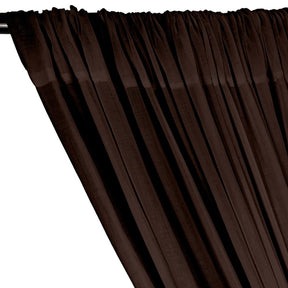 Cotton Voile Rod Pocket Curtains - Brown